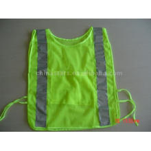 100%polyester High visibility warning reflective safety cyclist vest